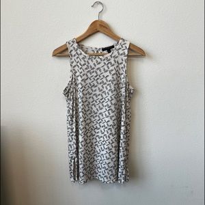 Banana Republic’s (S size) White Tunic Top with Black Stripe Design